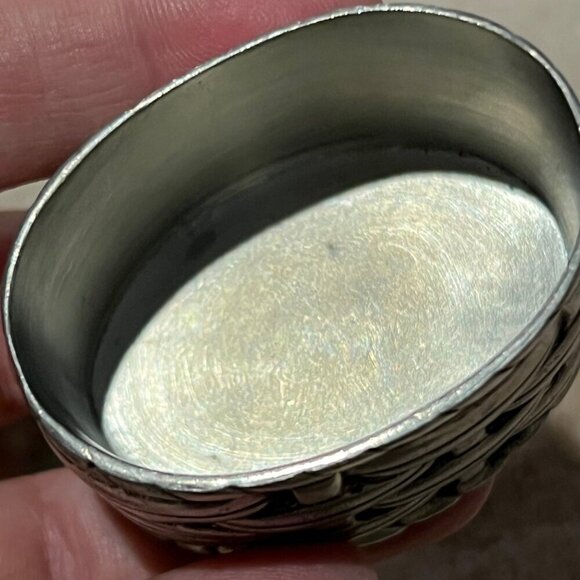 Pierre Deux Basketweave Pewter Box Small trinket - Picture 7 of 13